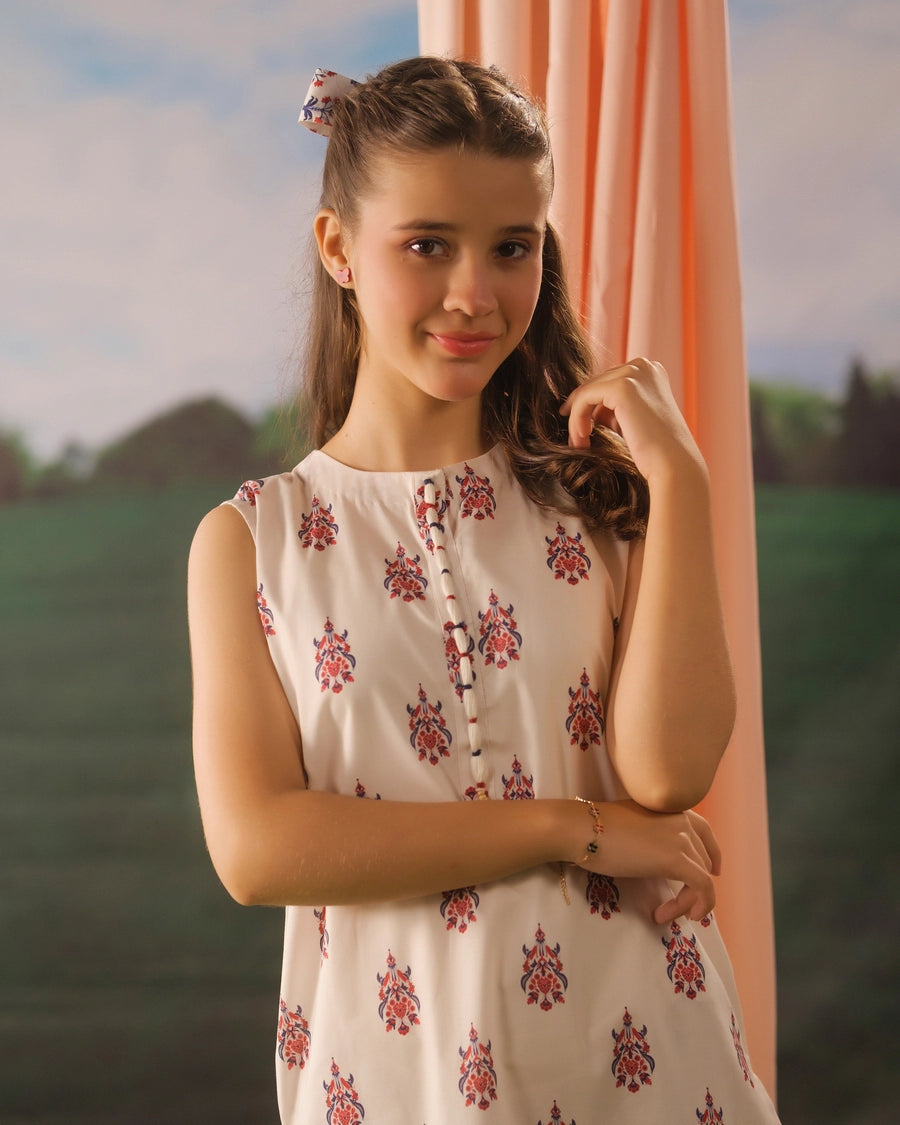 Pearl Flora - 2pcs - Cotton/Lawn - 2pcs-ready-to-wear - Sprinkles Pakistan