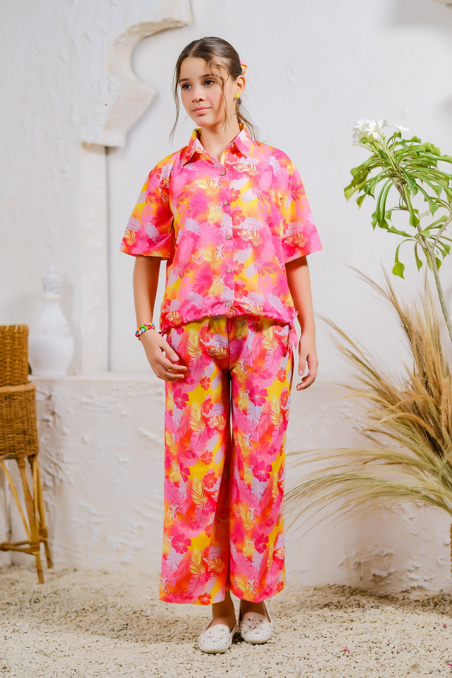 Tropical Sunset - 2pcs - Lawn Silk - co-ord-sets, 2pcs-ready-to-wear - Sprinkles Pakistan