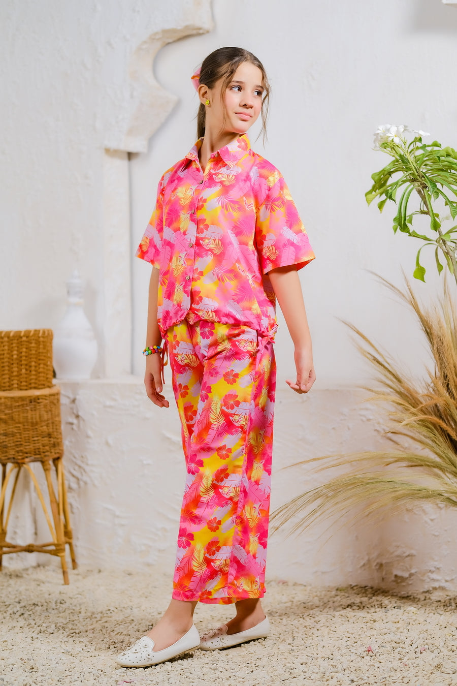 Tropical Sunset - 2pcs - Lawn Silk - co-ord-sets, 2pcs-ready-to-wear - Sprinkles Pakistan