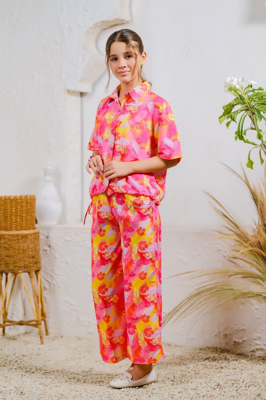 Tropical Sunset - 2pcs - Lawn Silk - co-ord-sets, 2pcs-ready-to-wear - Sprinkles Pakistan