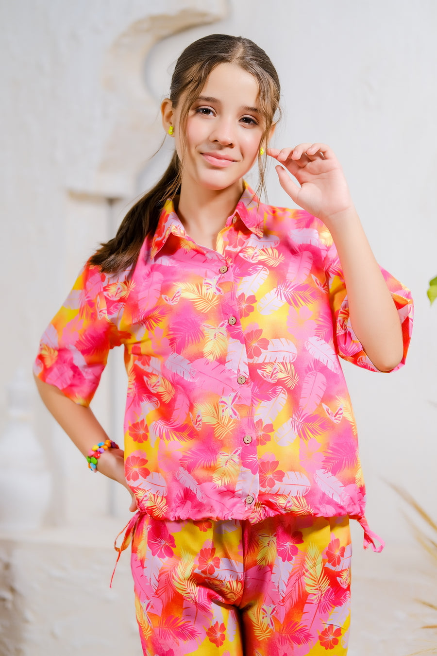 Tropical Sunset - 2pcs - Lawn Silk - co-ord-sets, 2pcs-ready-to-wear - Sprinkles Pakistan