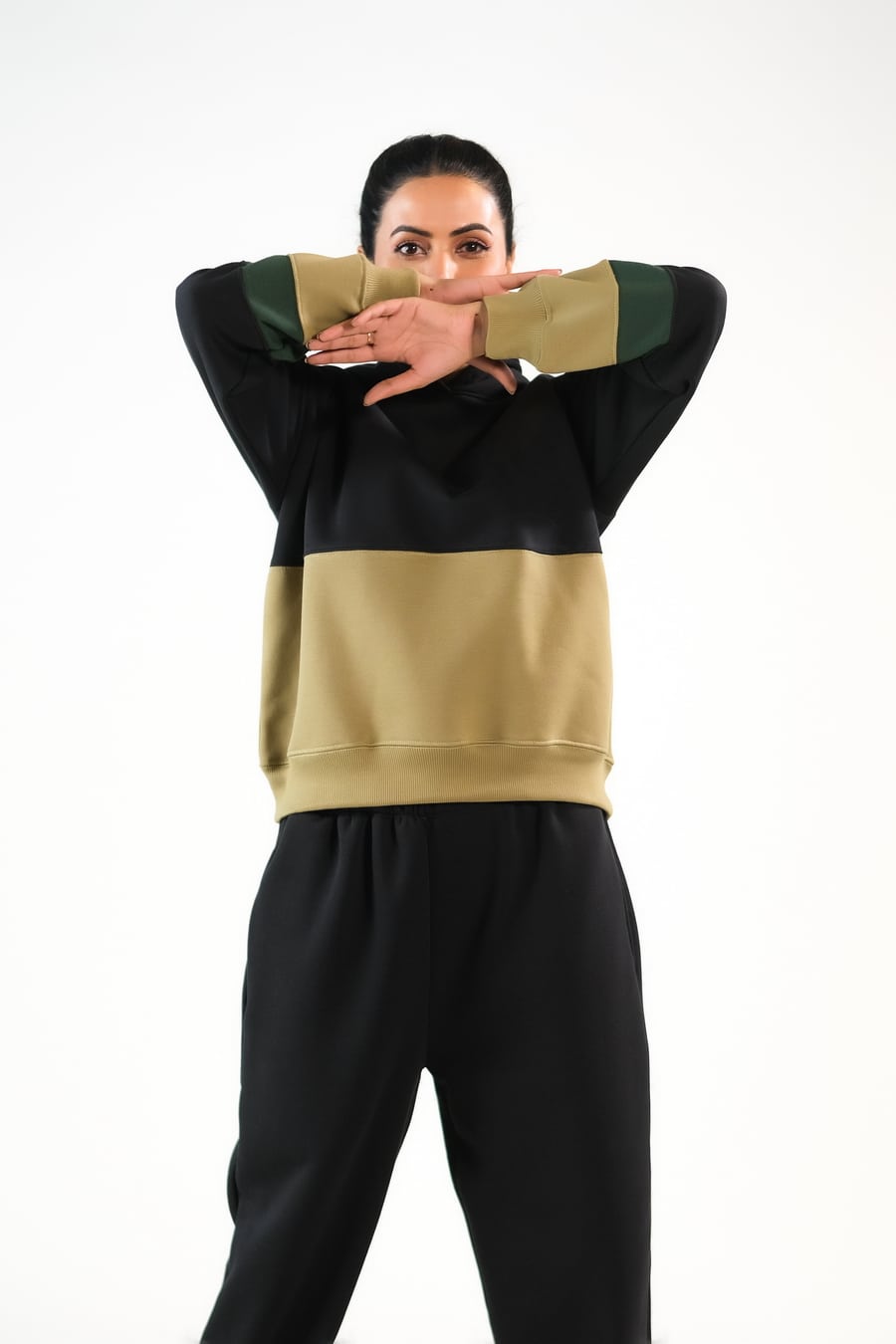 Stripy Black/Mint Green - 2pcs -  Co-Ord -  Set