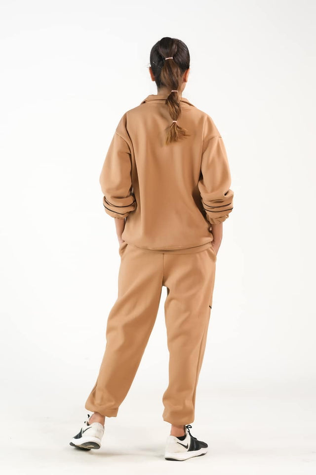 Linear Coffee Brown - 2pcs -  Co-Ord -  Set