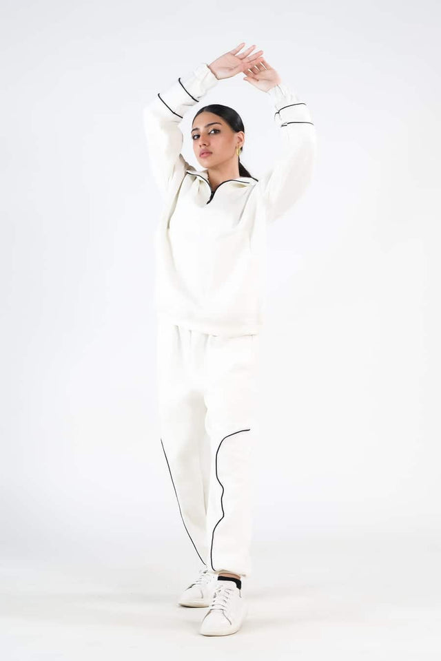 Linear Ecru - 2pcs -  Co-Ord -  Set