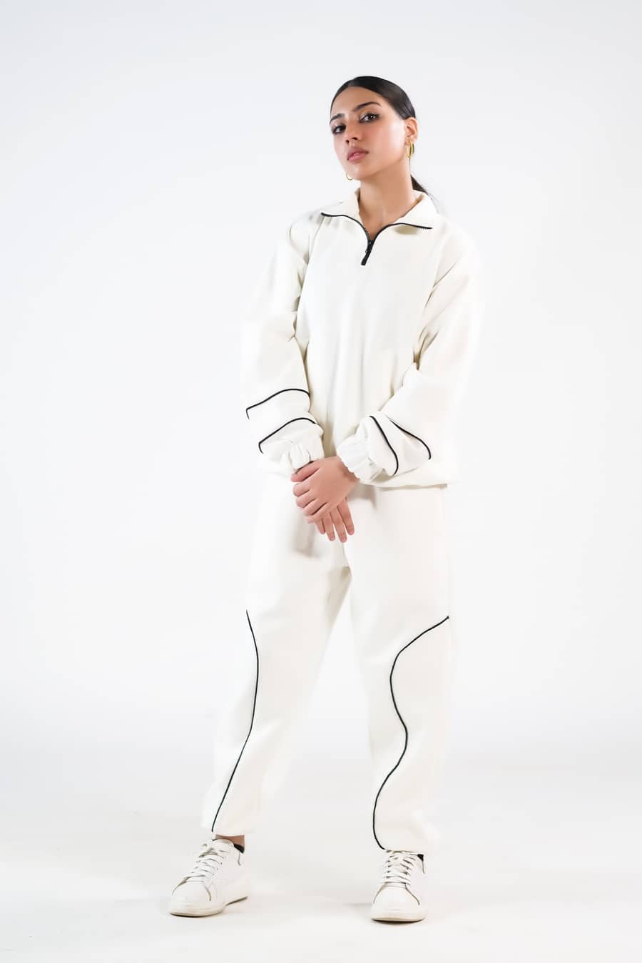 Linear Ecru - 2pcs -  Co-Ord -  Set