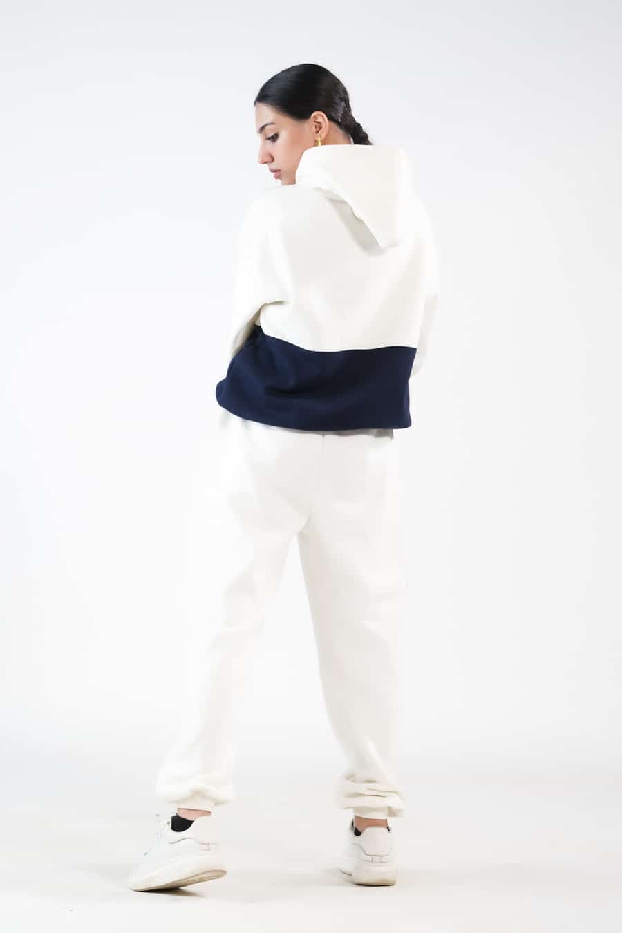 Stripy Ecru/Navy Blue - 2pcs -  Co-Ord -  Set