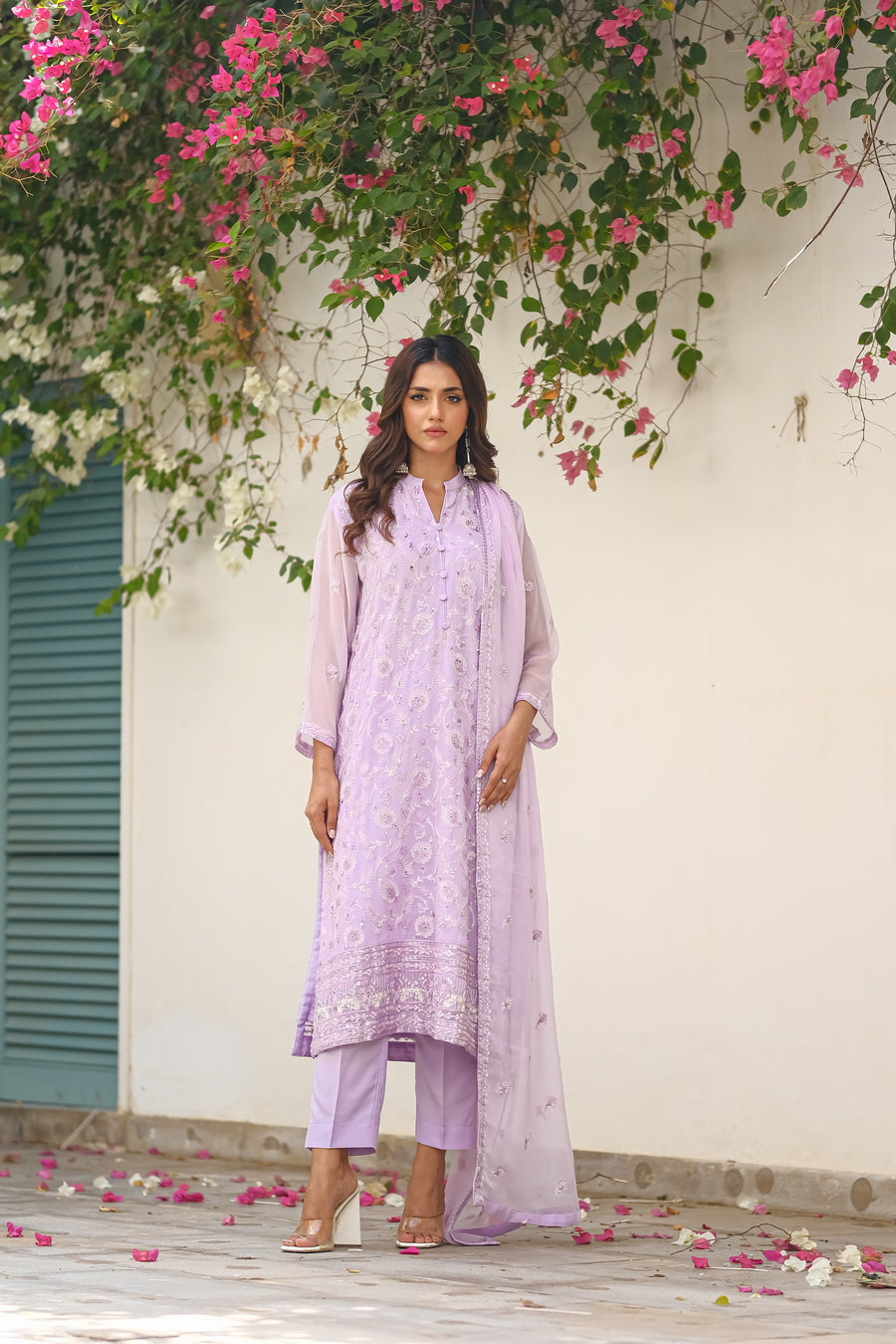 Lavender Dream - 3-Piece Luxury Chiffon - Chiffon - dresses, 2pcs-rtw - Sprinkles Pakistan