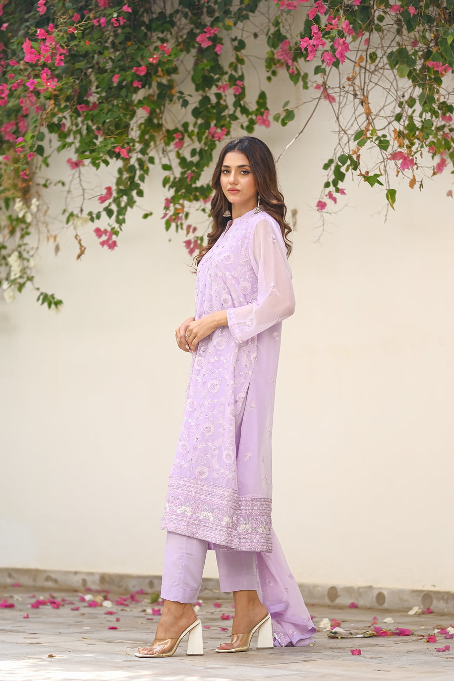 Lavender Dream - 3-Piece Luxury Chiffon - Chiffon - dresses, 2pcs-rtw - Sprinkles Pakistan