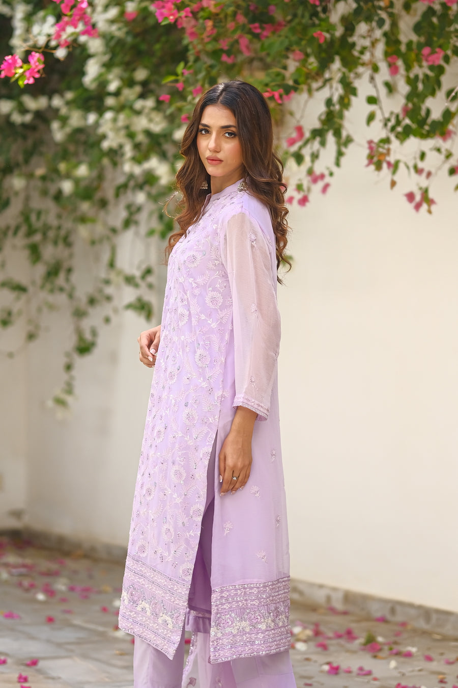 Lavender Dream - 3-Piece Luxury Chiffon - Chiffon - dresses, 2pcs-rtw - Sprinkles Pakistan