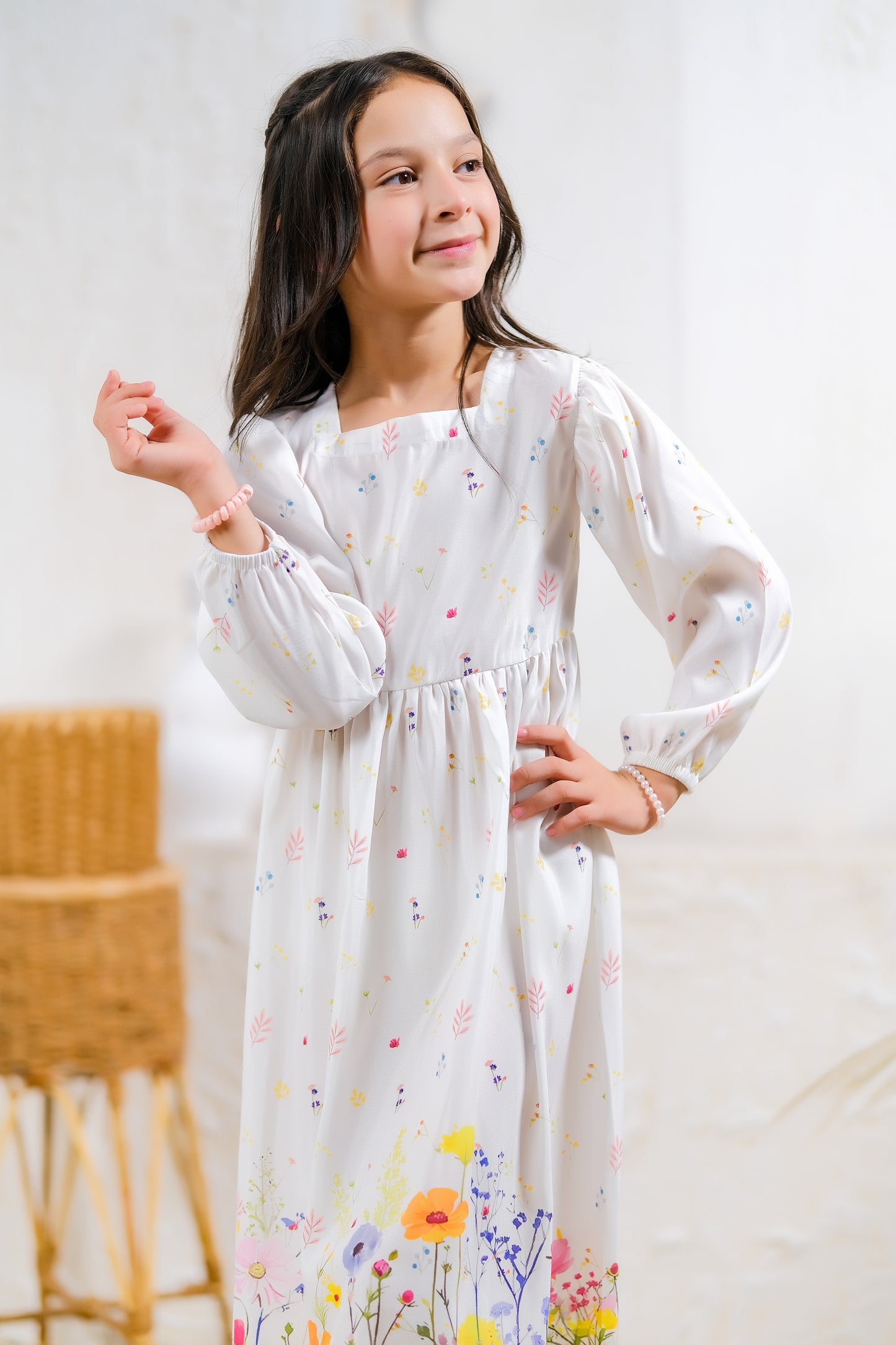 Flower Meadow - Lawn Silk - tunics-kids - Sprinkles Pakistan