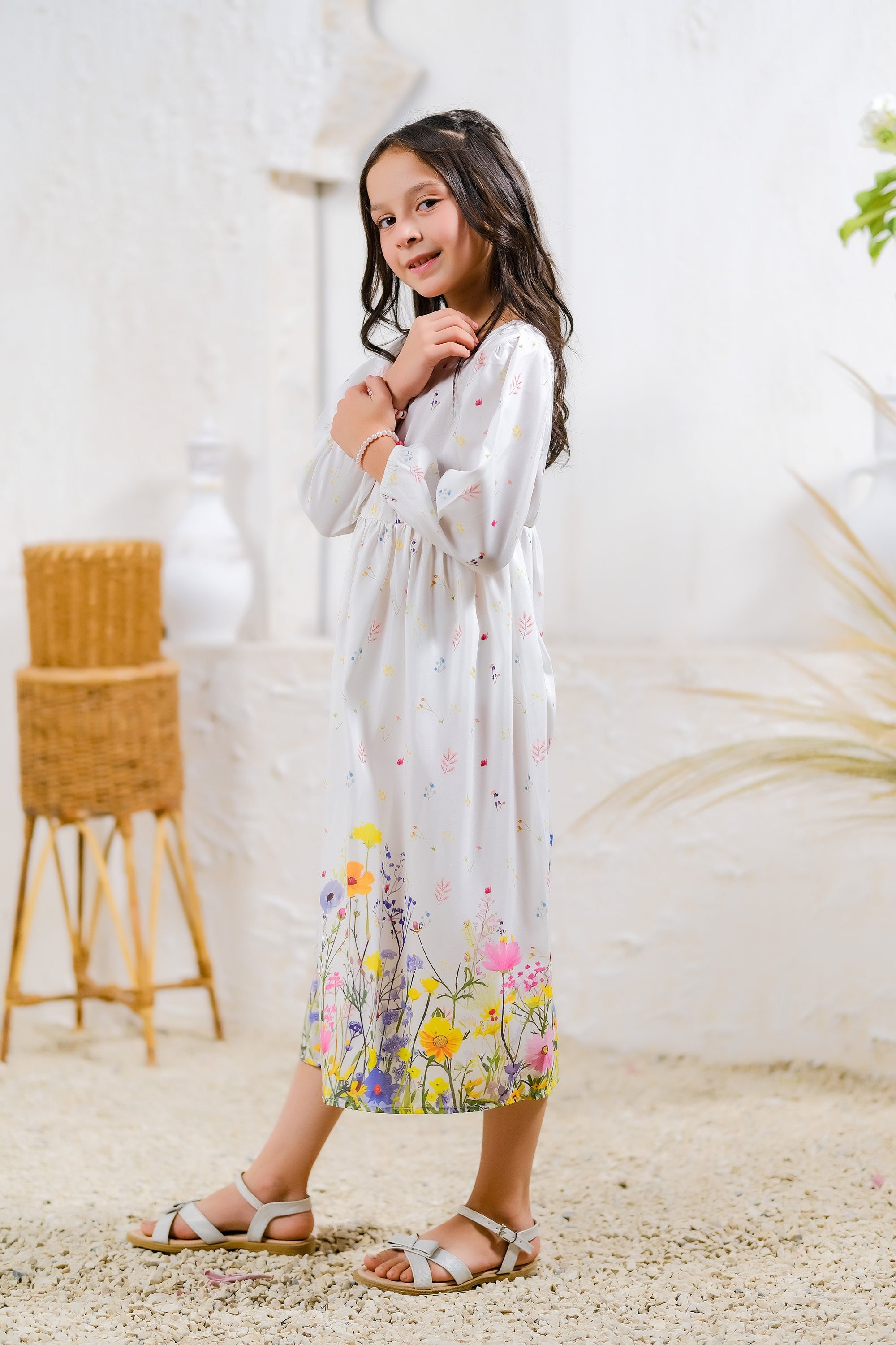 Flower Meadow - Lawn Silk - tunics-kids - Sprinkles Pakistan