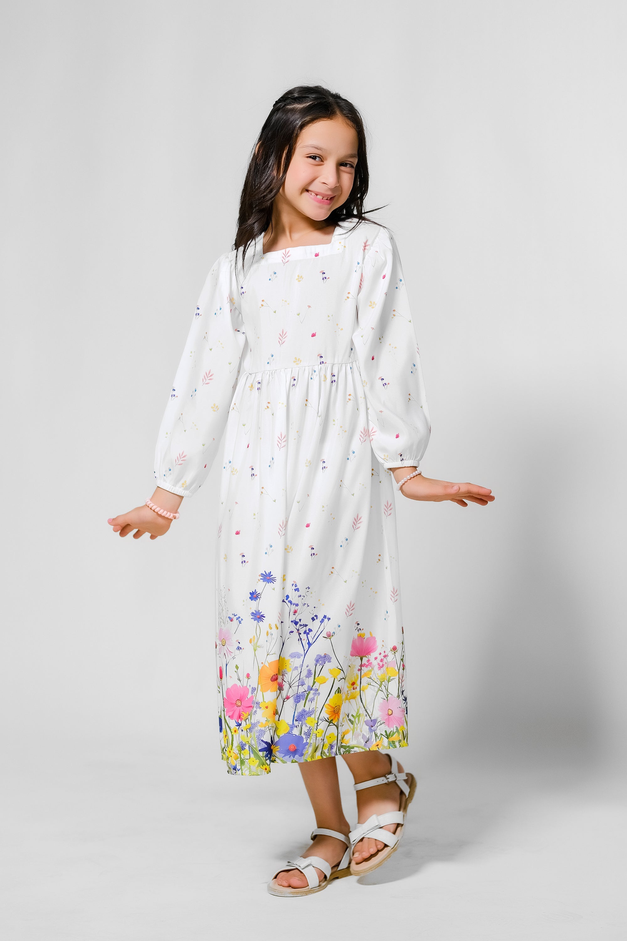 Flower Meadow - Lawn Silk - tunics-kids - Sprinkles Pakistan