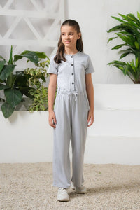 Grey - Jersey Jumpsuit - Jersey - dresses, jumpsuits, kids-clearance - Sprinkles Pakistan