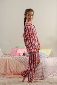 Heartstrings Charm - 2pcs - Nightsuit - Boski Linen - New Arrival, Night Suit - Sprinkles Pakistan