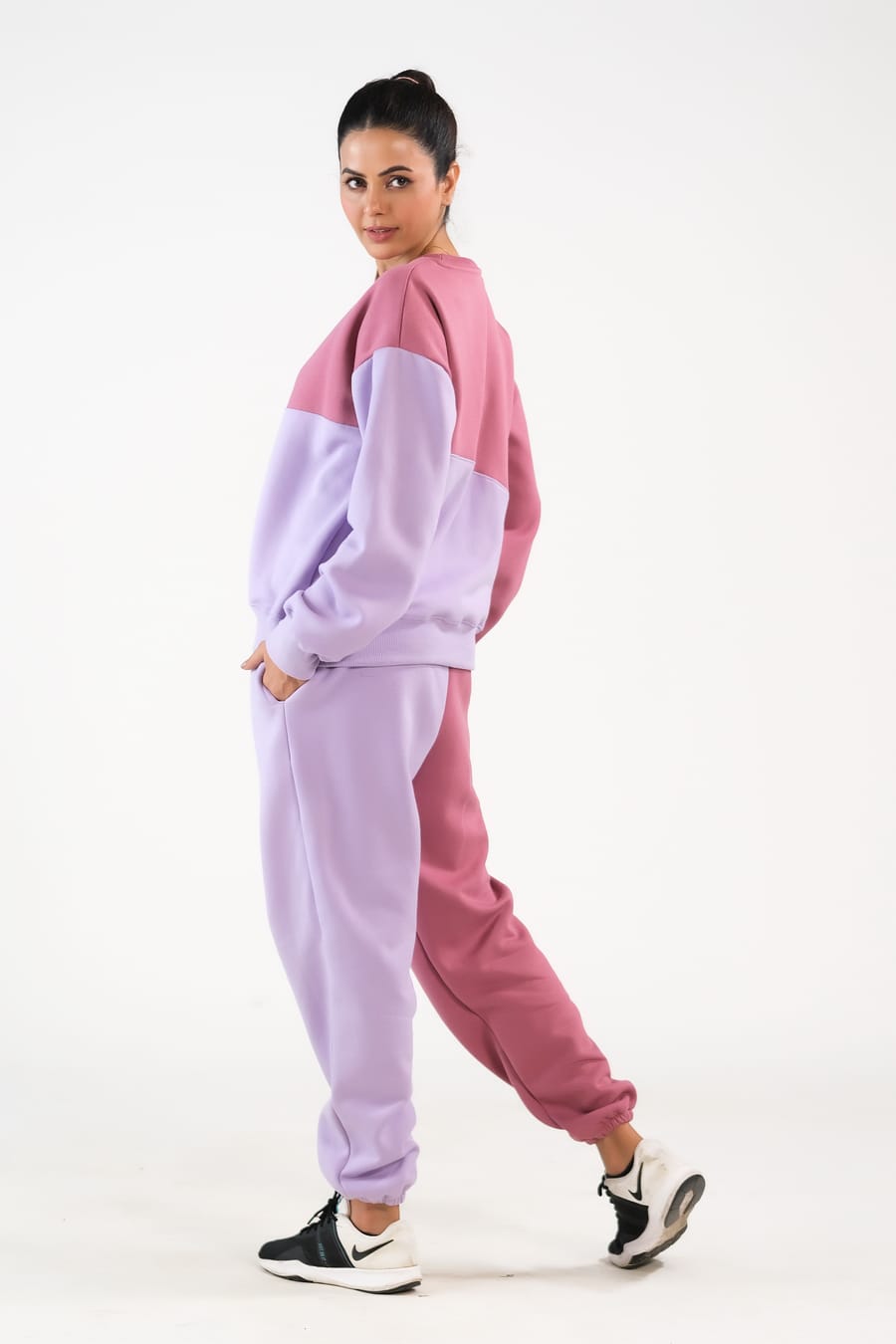 Cozy Lilac/Tea Pink - 2pcs -  Co-Ord -  Set - Fleece - co-ord-sets-western-women, western-women, women - Sprinkles Pakistan