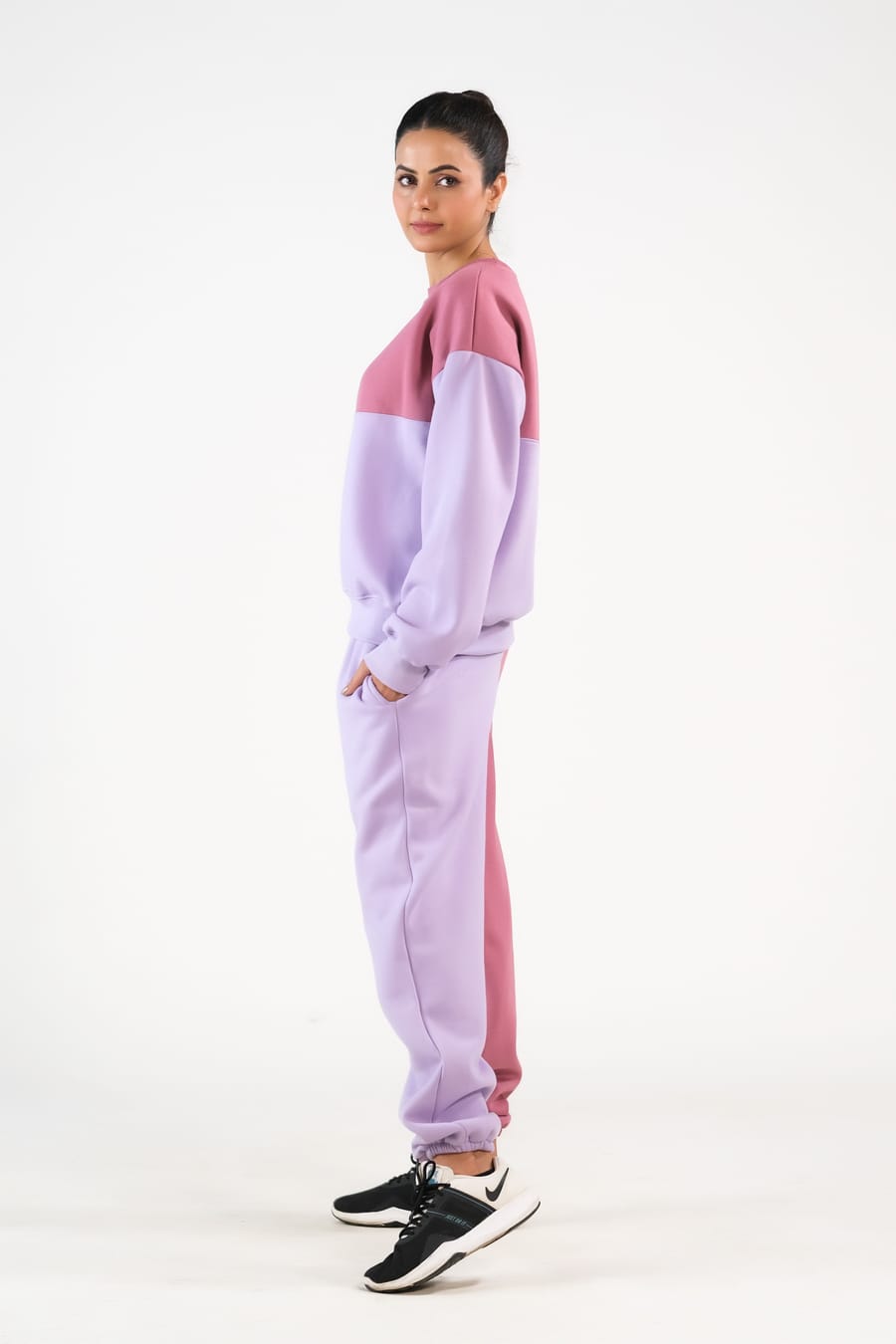 Cozy Lilac/Tea Pink - 2pcs -  Co-Ord -  Set - Fleece - co-ord-sets-western-women, western-women, women - Sprinkles Pakistan