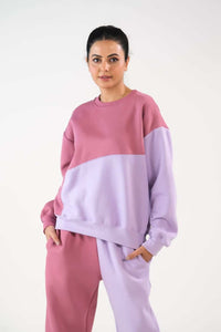 Cozy Lilac/Tea Pink - 2pcs -  Co-Ord -  Set - Fleece - co-ord-sets-western-women, western-women, women - Sprinkles Pakistan