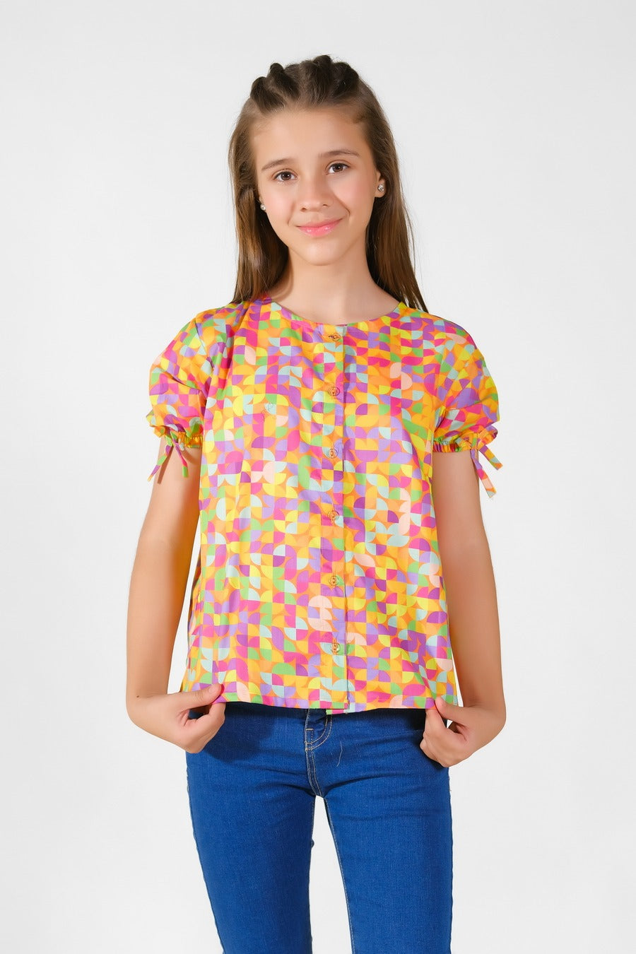 Mosaic - Cambric - Half Sleeves Top