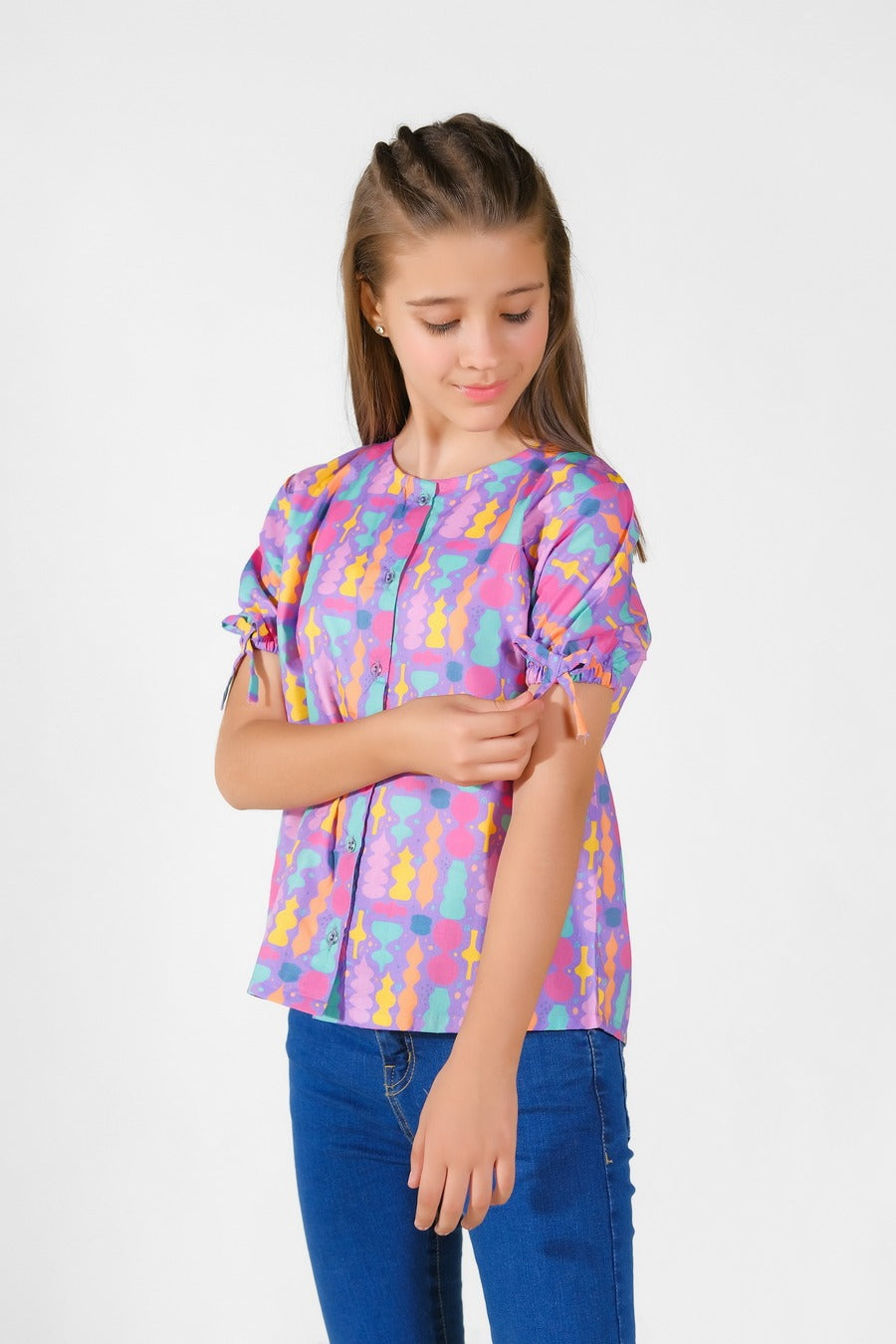 Ceramic Charm - Cambric - Half Sleeves Top