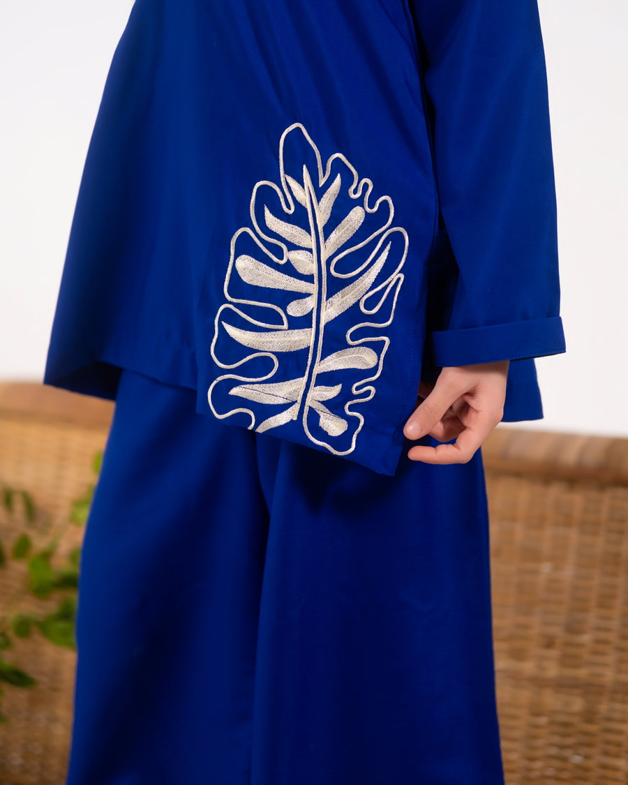 Indigo Bloom - Co-ords - Embroidered - Poly Cambric - 2pcs-ready-to-wear - Sprinkles Pakistan