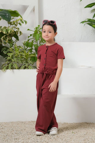 Maroon - Jersey Jumpsuit