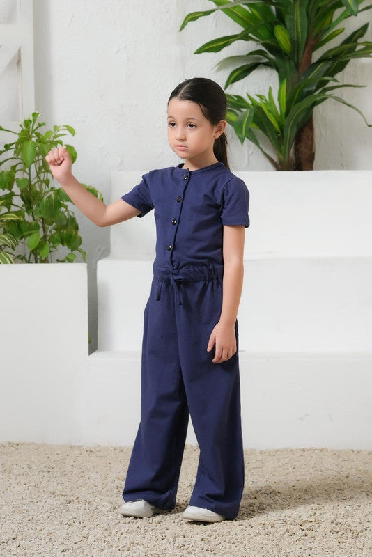 Navy Blue - Jersey Jumpsuit