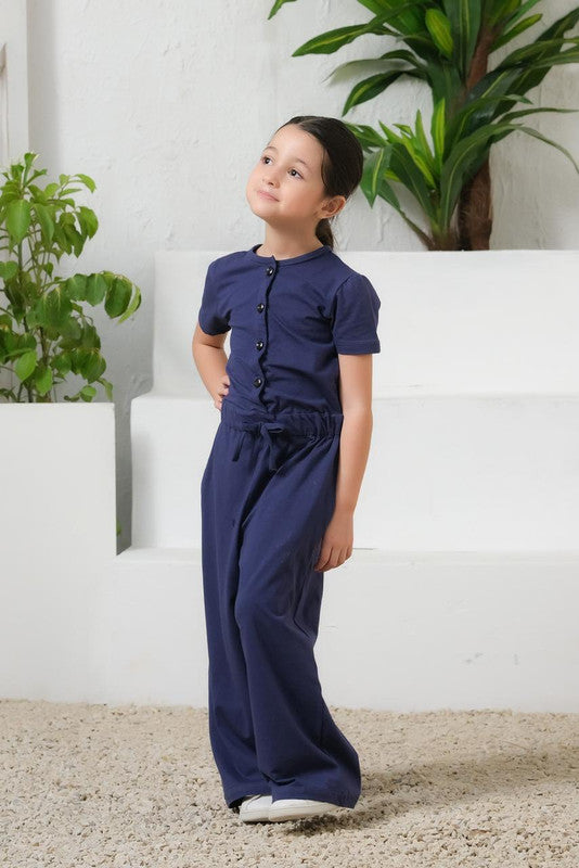 Navy Blue - Jersey Jumpsuit