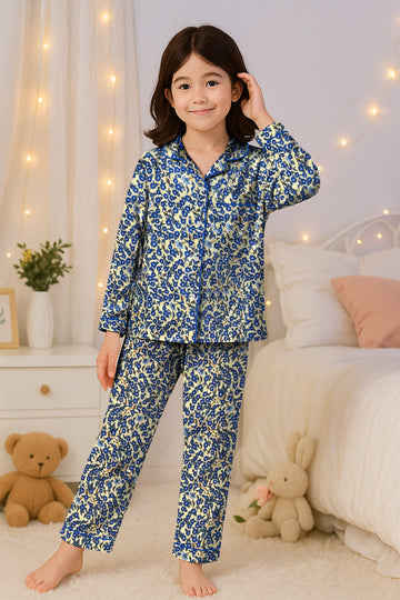 Navy Bloom - Night Suit - 2pcs
