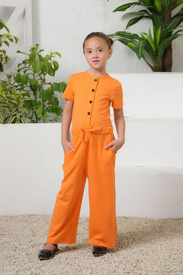 Orange -  Jersey Jumpsuit