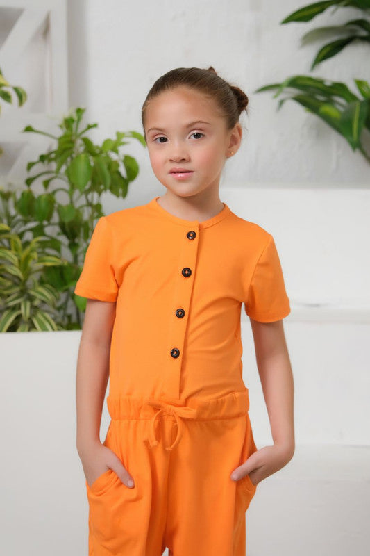 Orange -  Jersey Jumpsuit