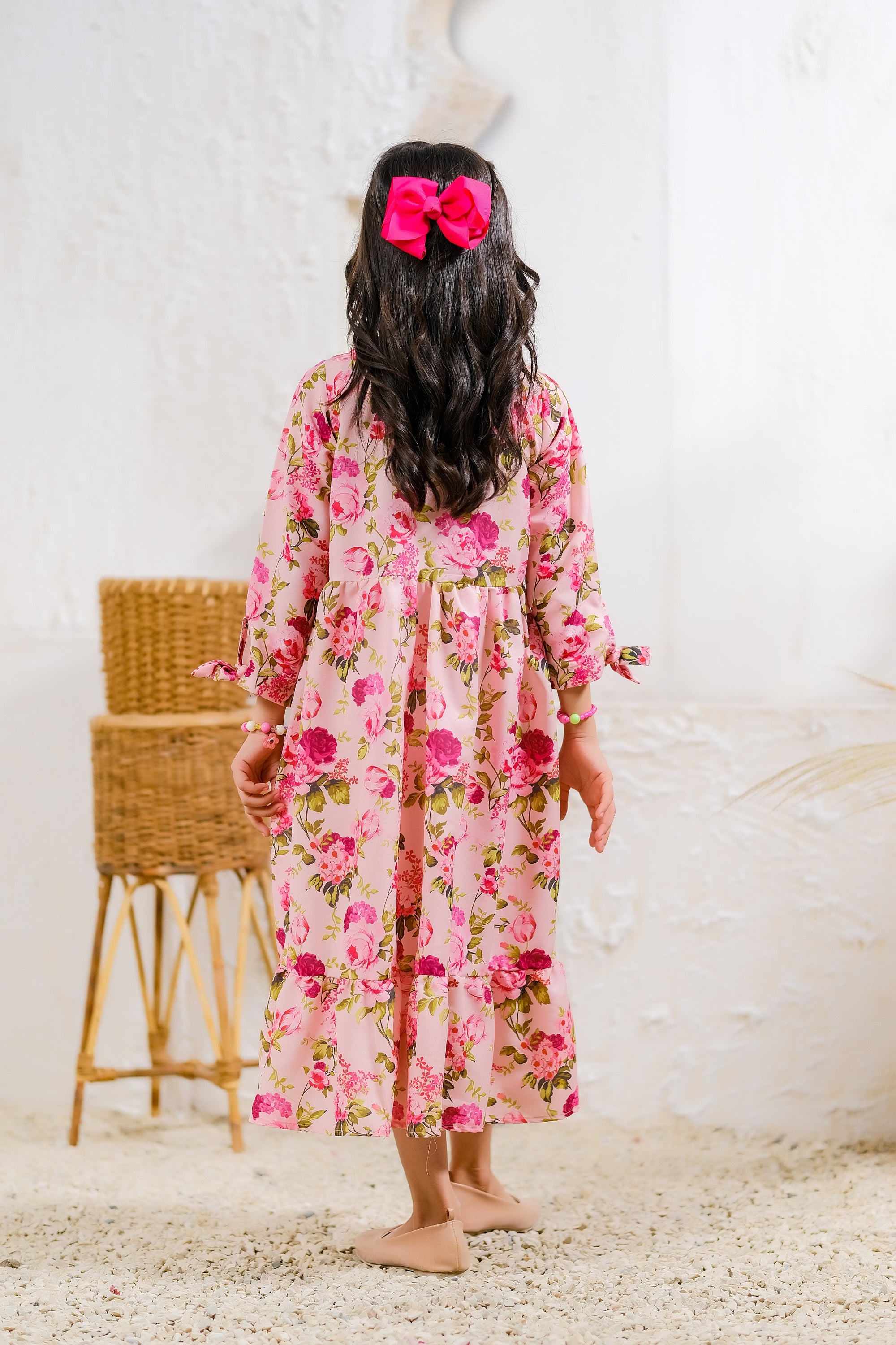 Pink Rose Garden - Lawn Silk - tunics-kids - Sprinkles Pakistan
