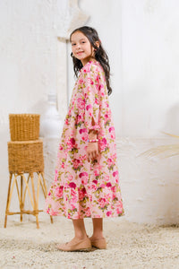 Pink Rose Garden - Lawn Silk - tunics-kids - Sprinkles Pakistan