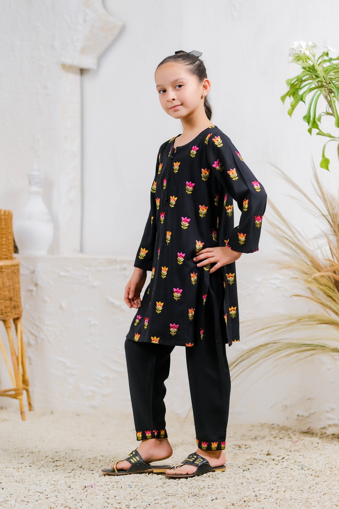 Rainbow Tulip - 2pcs - Embroidered