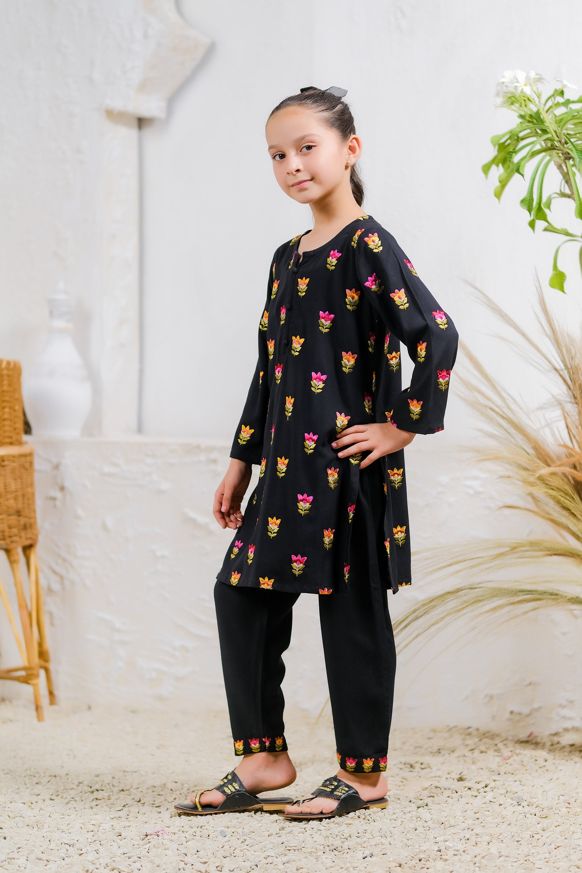 Rainbow Tulip - 2pcs - Embroidered