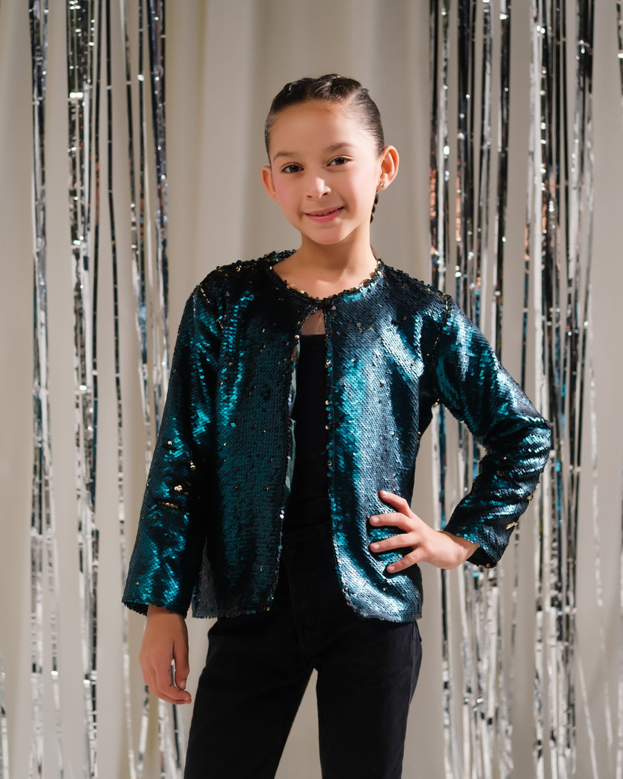 Reverie Glow - Sequin Jackets - Sequin - coat-jacket, kids, kids-winter, western - Sprinkles Pakistan