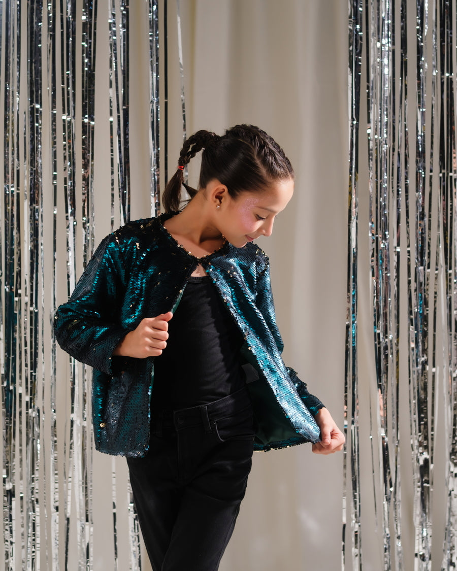 Reverie Glow - Sequin Jackets - Sequin - coat-jacket, kids, kids-winter, western - Sprinkles Pakistan
