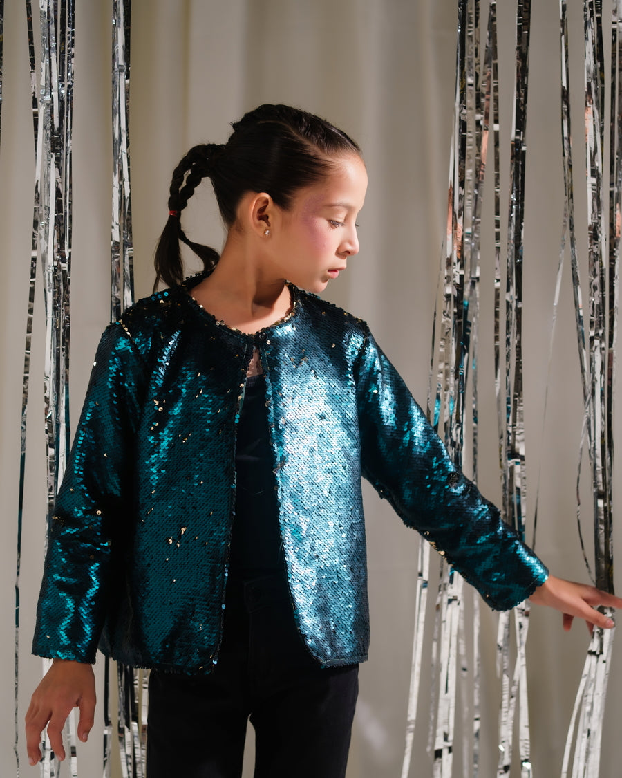 Reverie Glow - Sequin Jackets - Sequin - coat-jacket, kids, kids-winter, western - Sprinkles Pakistan