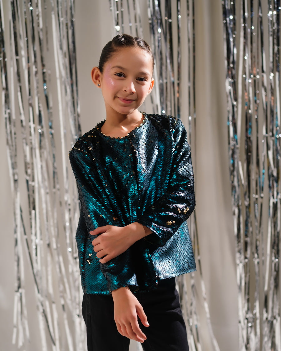 Reverie Glow - Sequin Jackets - Sequin - coat-jacket, kids, kids-winter, western - Sprinkles Pakistan