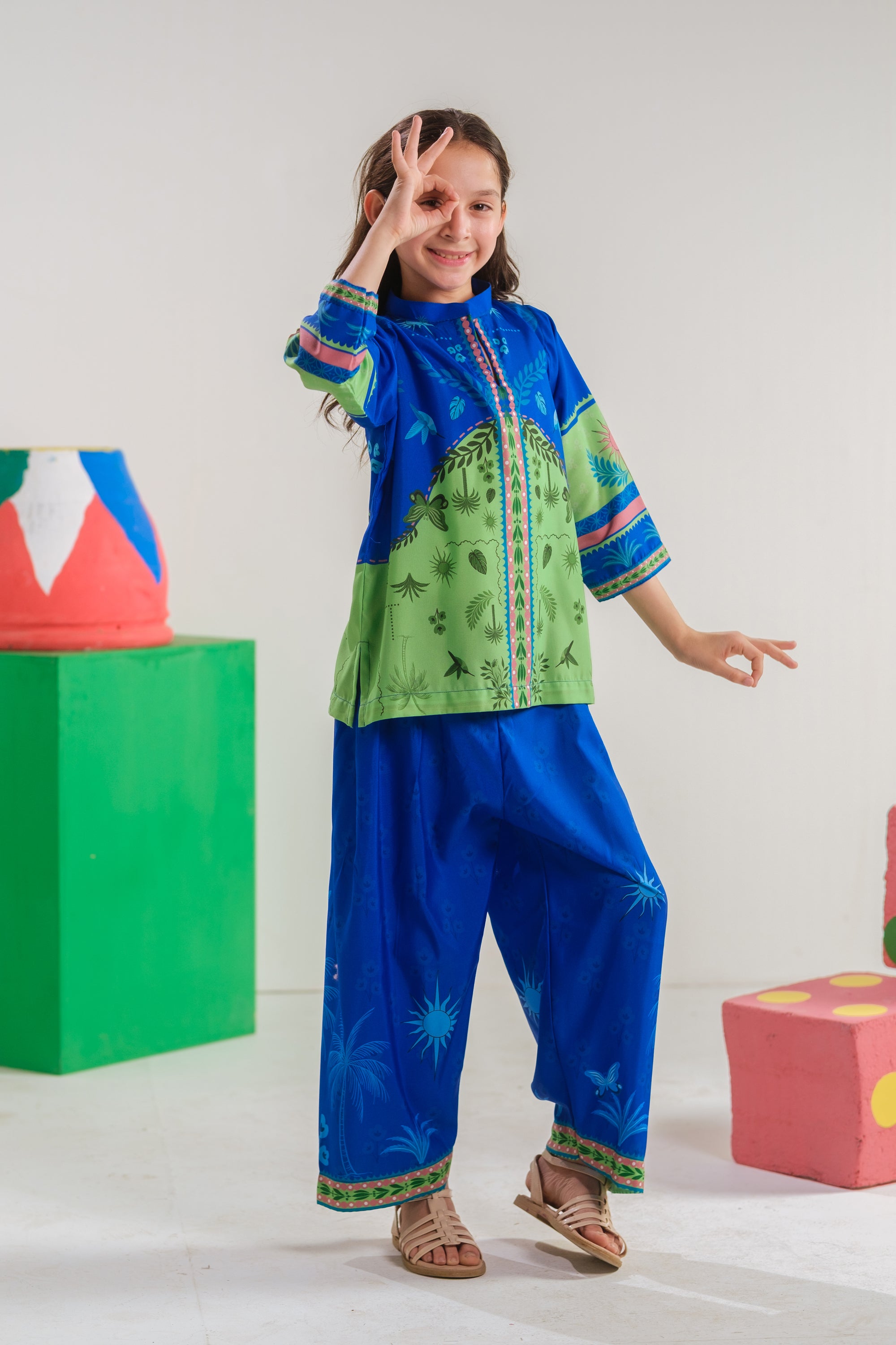 Botanical Charm - 2pcs - Poly Cambric - 2pcs-ready-to-wear, Fusion - Sprinkles Pakistan