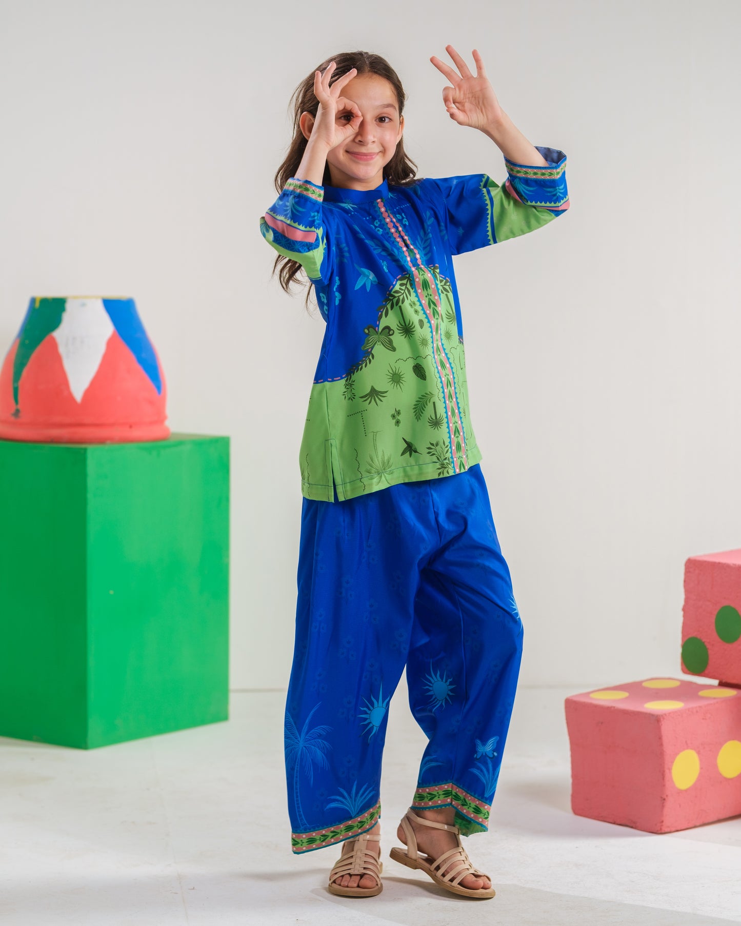 Botanical Charm - 2pcs - Poly Cambric - 2pcs-ready-to-wear, Fusion - Sprinkles Pakistan