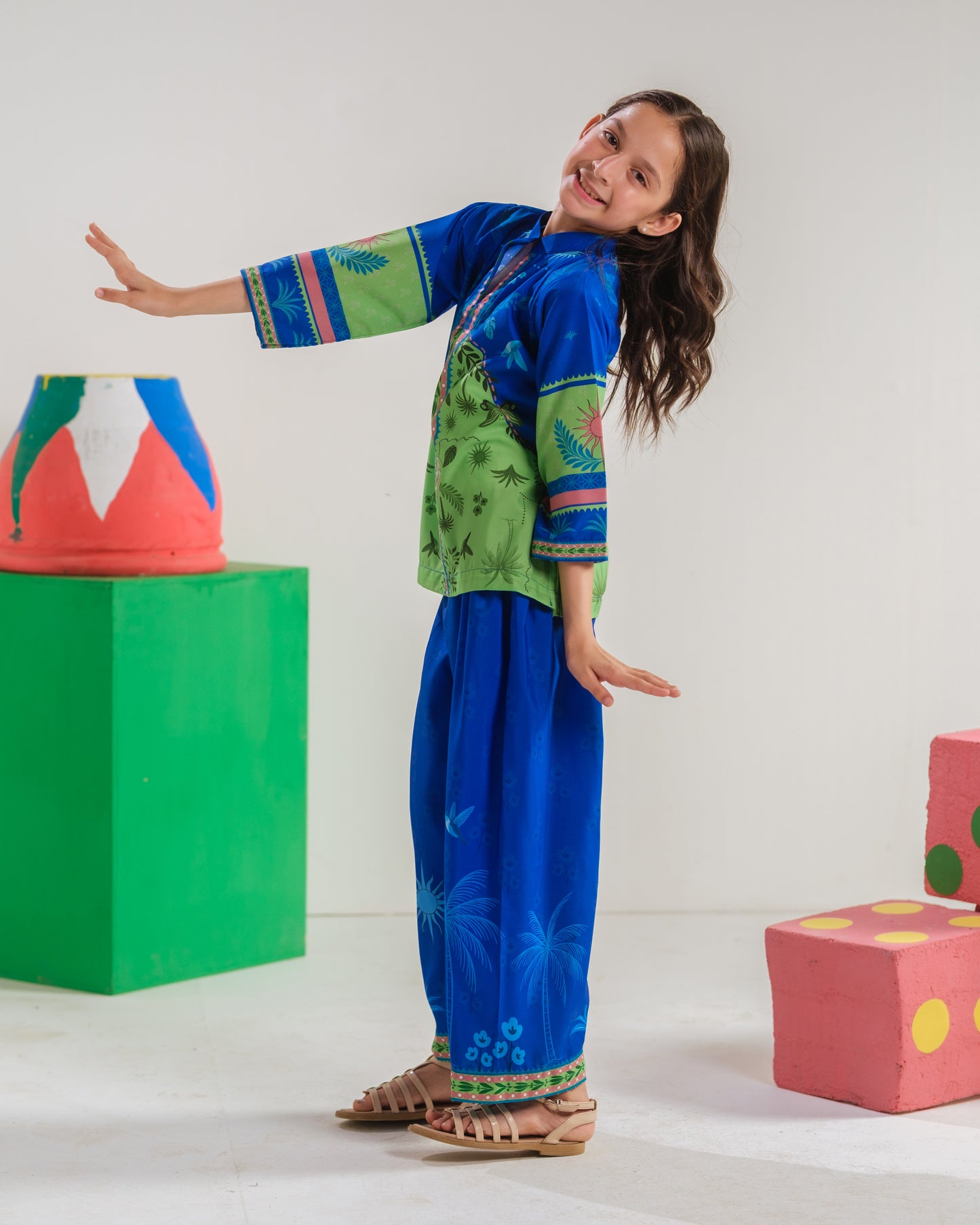 Botanical Charm - 2pcs - Poly Cambric - 2pcs-ready-to-wear, Fusion - Sprinkles Pakistan