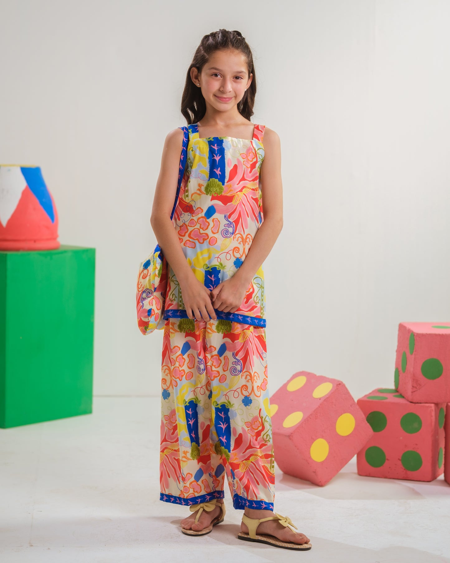 Lagoon Sketch - 2pcs - Poly Cambric - 2pcs-ready-to-wear, Fusion - Sprinkles Pakistan