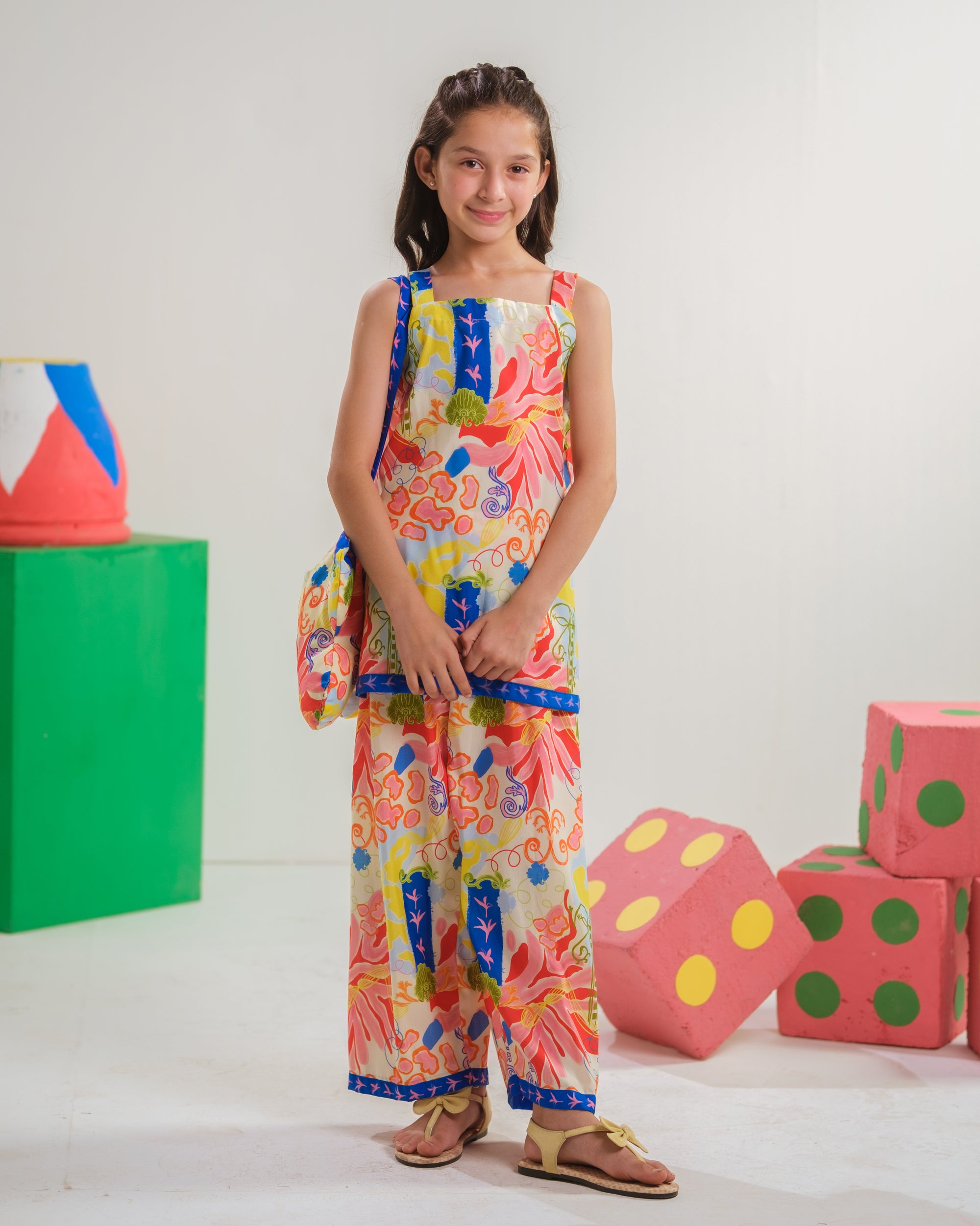 Lagoon Sketch - 2pcs - Poly Cambric - 2pcs-ready-to-wear, Fusion - Sprinkles Pakistan