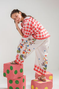 Vivd Gingham - 2pcs - Poly Cambric - 2pcs-ready-to-wear, Fusion - Sprinkles Pakistan