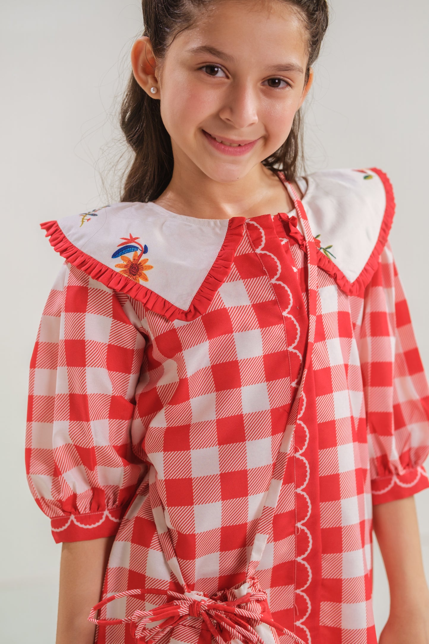 Vivd Gingham - 2pcs - Poly Cambric - 2pcs-ready-to-wear, Fusion - Sprinkles Pakistan