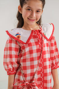 Vivd Gingham - 2pcs - Poly Cambric - 2pcs-ready-to-wear, Fusion - Sprinkles Pakistan