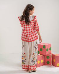 Vivd Gingham - 2pcs - Poly Cambric - 2pcs-ready-to-wear, Fusion - Sprinkles Pakistan