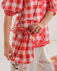 Vivd Gingham - 2pcs - Poly Cambric - 2pcs-ready-to-wear, Fusion - Sprinkles Pakistan