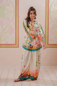 Coral Reverie - 2pcs - Poly Cambric - 2pcs-ready-to-wear, Fusion - Sprinkles Pakistan