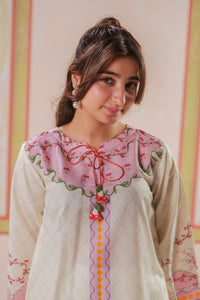 Tangerine Sketch - 2pcs - Poly Cambric - 2pcs-ready-to-wear, Fusion - Sprinkles Pakistan